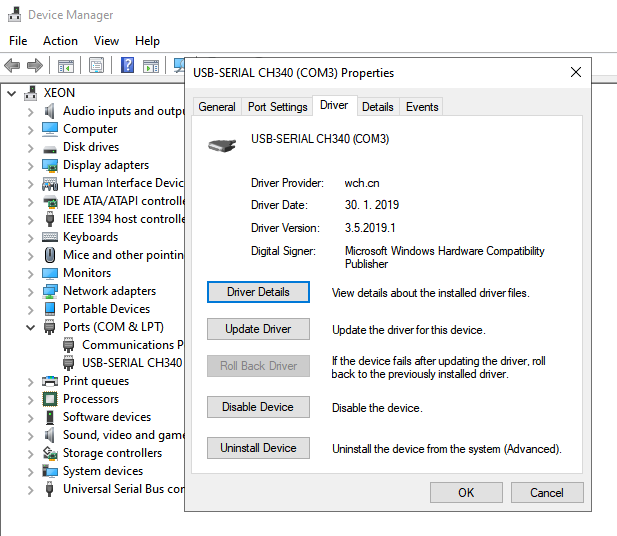 windows 10 com serial